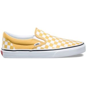 Yellow Checkered Classic Slip- On Vans